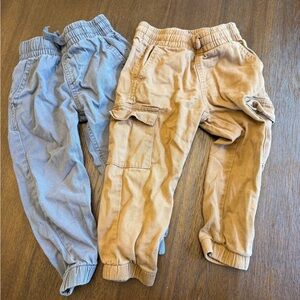 Stylish 2T Cargo Pants Set - Grey and Tan